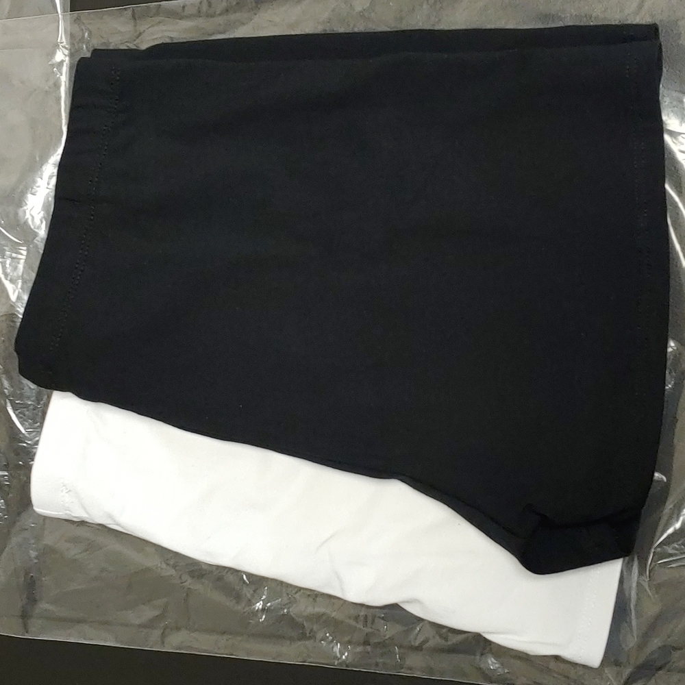2 Pack Image Nation Plus Size Black/White Cotton Boy Shorts
